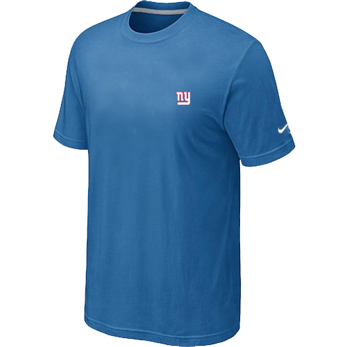 Nike New York Giants Chest Embroidered Logo T Shirt Light Blue